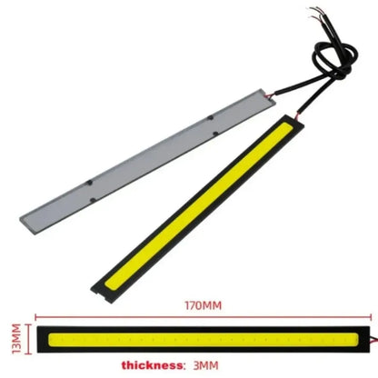 LED COB daytime running lights 17cm waterproof car lighting car interior design 12V 6500K high brightness strip lights