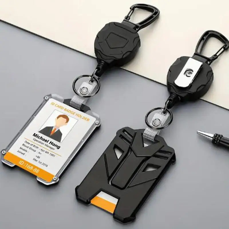 1/2 PCS Badge Reel Clip Credit Card Cover Bus Card Cover Case Retractable Badge Holder Badge Clip Heavy Duty ID Holder