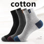 10/5/3MEN'S Mid-calf Socks Cotton Socks for All Seasons, Solid Colour and Versatile