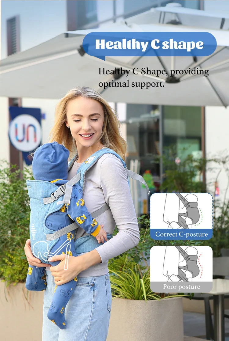 Baby Shoulder Strap Portable Children Strap Backpack Thicken Shoulder Ergonomic Hoodie Kangaroo Baby Strap