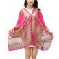 Women Shawl Cashew Print Beads Ladies Loose-fitting Sexy Cover Up for Vacation Woman Scarf Ladies Shawl