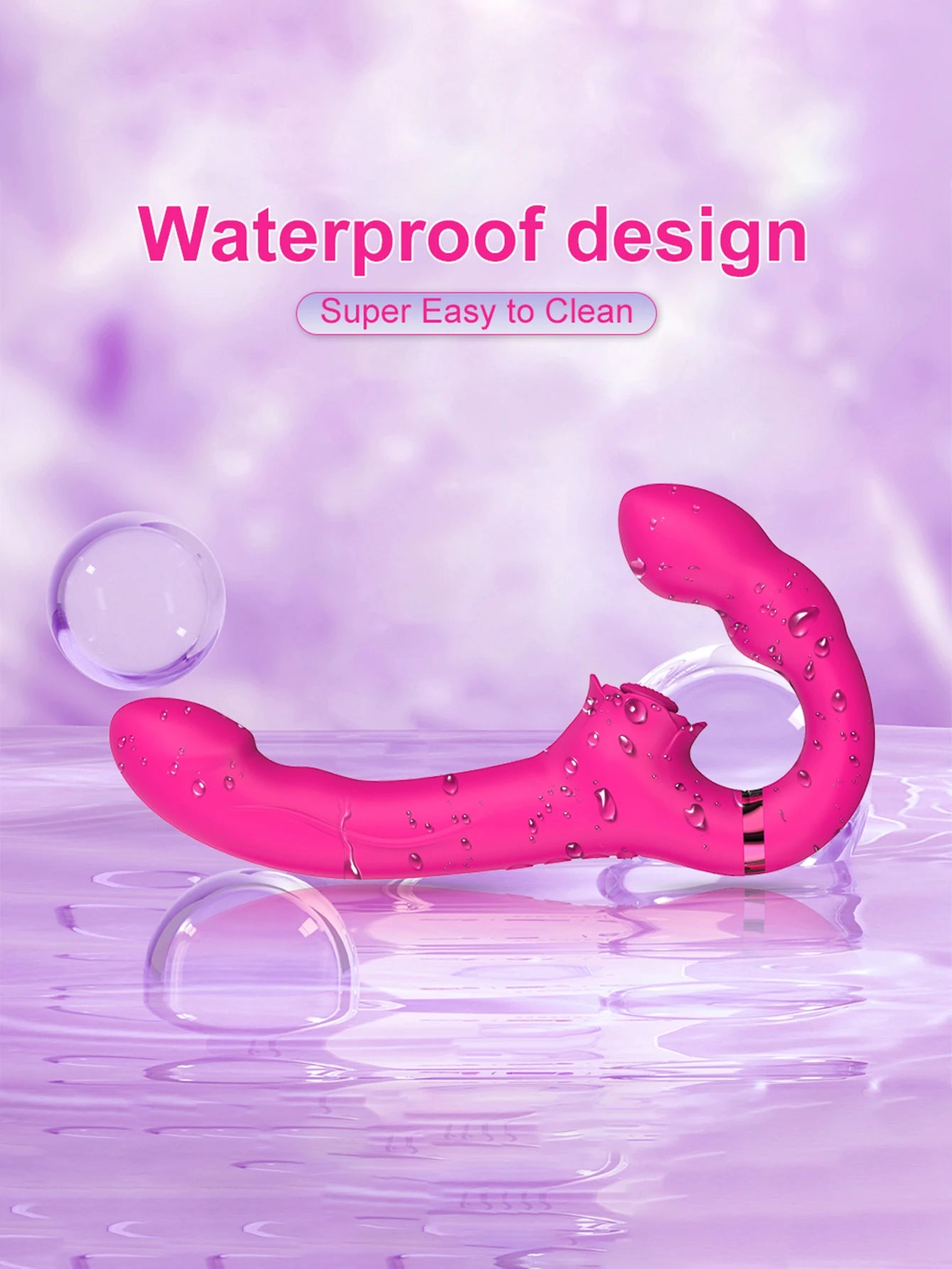 APP Strapless Strap-On G-Spot Dildo Vibrator Realistic Double-Ended Vibrating Butt Plug Anal Sex Toys for Women Lesbians Couples