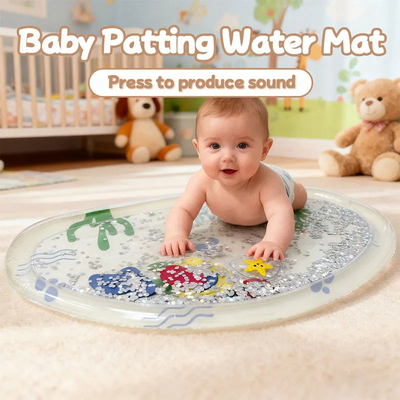 Inflatable Pvc Baby Water Mat for Infants Toddlers Early Education Press to Make Sound Tummy Time Play Mat