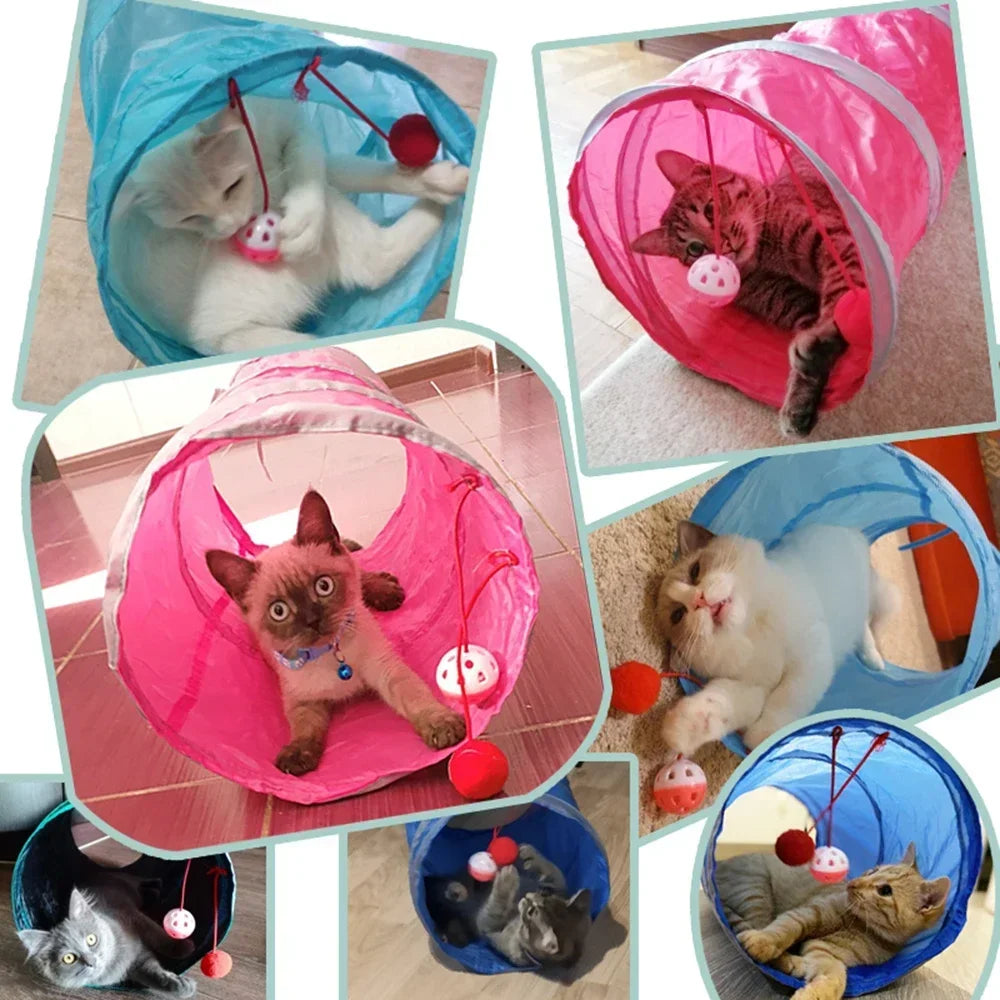 Toys for Cat Tunnel Tube Foldable Cube Cat Games Tunnel Kitten Toy Tent House Fun Pet Tube for Small Dogs Cats Training Supplies