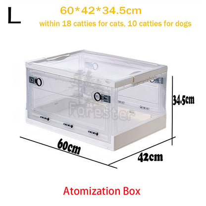 Pet Atomization Box Oxygen Room Foldable Easy To Carry Veterinary Nebulization Box Oxygen Cage for Veterinary Atomization Box