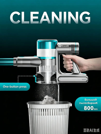 Wireless Vacuum Cleaner, Upgraded Version of Household Green Light Anti Entanglement Floor Brush, Automatic Dust Sensing, Suitable for Hardwood Floors, Carpets, Tiles, Suitable for Hardwood Floors, Carpets, Tiles