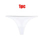 1-6pcs Seamless Panties Ice Silk Seamless Panties For Women Soft Thin Thongs Woman Satin Underwear Female Bikini String Panties