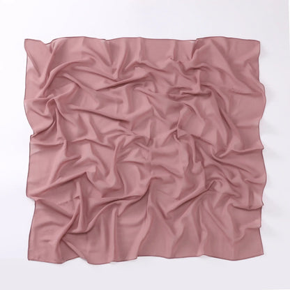 90*90cm Square Chiffon Hijab Scarf Women Solid Color Muslim Soft Head Scarf Islamic Shawls and Wraps Headband Musulman Scarves