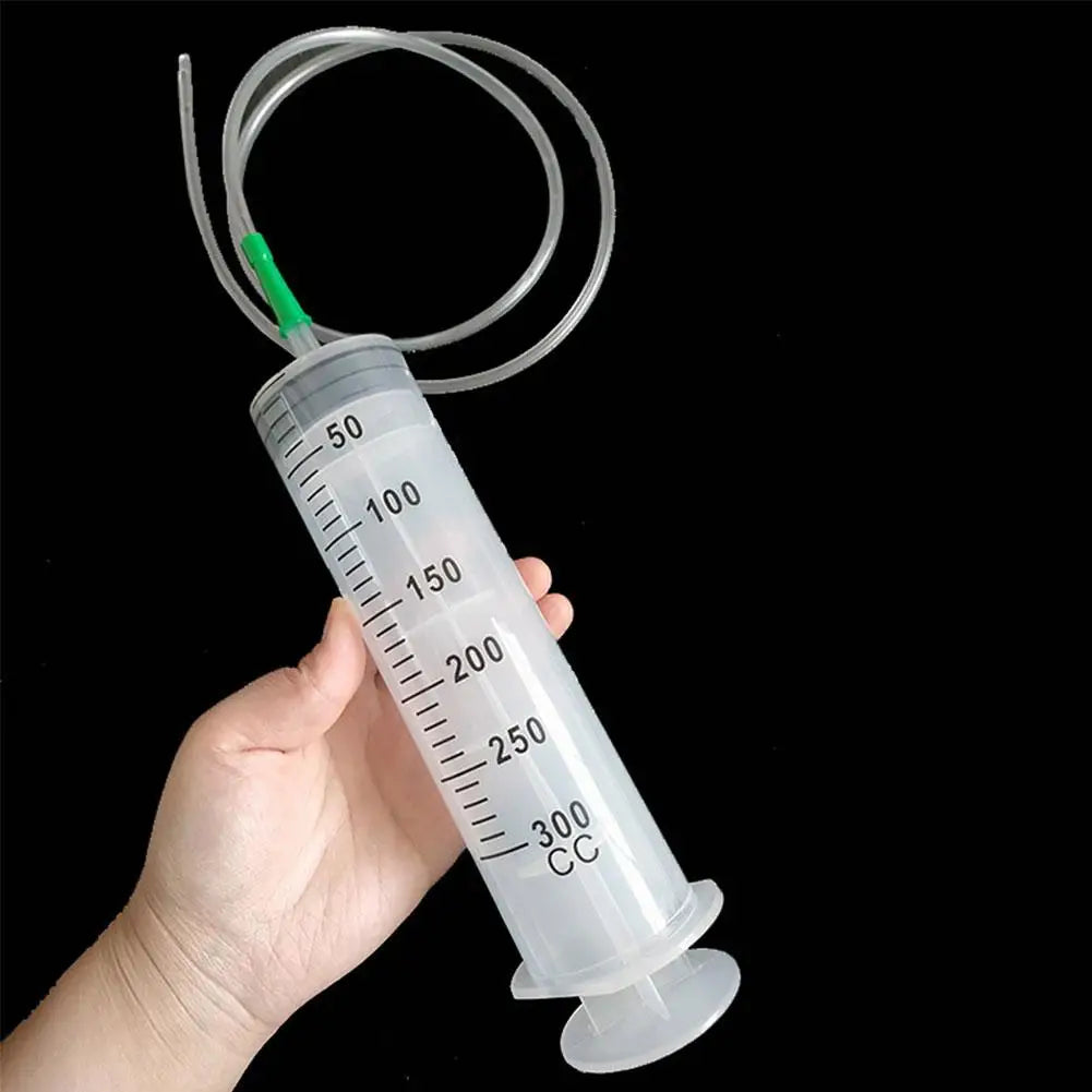 New Large Capacity Syringes Oil Pump 100/300/550ml With 1m Hose Pet Feeding Measuring Pump Hydroponics Nutrient Big Syringe 2024