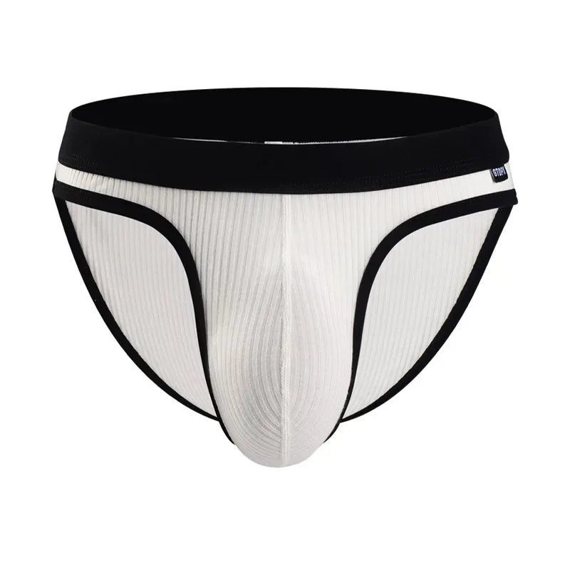 Underwear Mens Briefs U-Convex Pouch Breathable Moisture-Wicking Low Waist Sexy Underwear