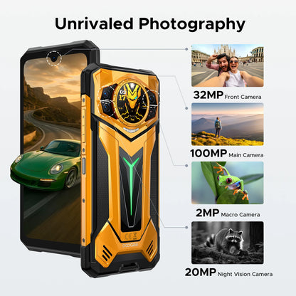 Phone robust DOOGEE S200 Ultra 5G AI 6,72 "Dimensity 7400 48 Go RAM (12 36) 1 To ROM battery 11000 mAh Android 15 NFC Smar