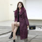 Real Rex Rabbit Fur Coat Women Autumn Winter Long Jacket Thick Warm New Fashion Fox Fur Collar Elegant Female Warm Outerwear