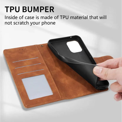 ZZXX Wallet Card Slot Holder Magnetic Flip Leather Case For iPhone 15 Pro Max 14 Plus 13 Mini 12 11 X XS XR SE 2022 8 7 6s Cover