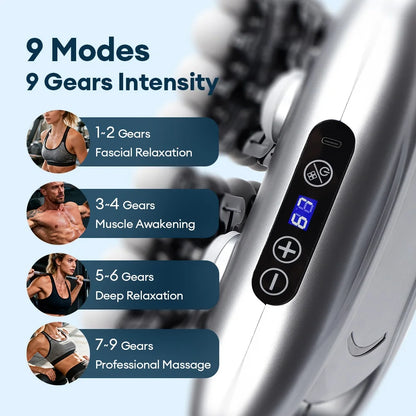48-Heads Fascia Gun High-Frequency Vibration Body Massage Gun Back and Waist Massager Neck Shoulder Massager Muscle masajeador
