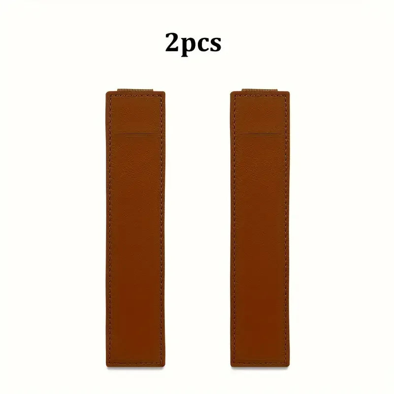 1/2pcs Leather Adjustable Elastic Band Pen Holder, Pen Pouch For Planner, Pen Holder For Notebook, Notebook Pen Holder