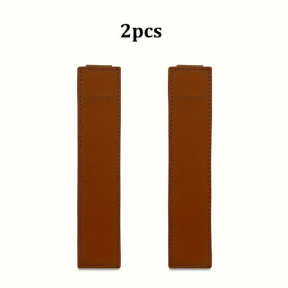 1/2pcs Leather Adjustable Elastic Band Pen Holder, Pen Pouch For Planner, Pen Holder For Notebook, Notebook Pen Holder