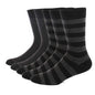 5 Pairs Mens Dress Socks Plus Large Size，High Quality Combed Cotton Crew Socks，Black Cool Argyle Breathable Casual Socks for Men