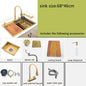 Gold Waterfall Faucet Kitchen Sink Nano Sink 304 Stainless Steel Golden Topmount Single Bowl Wash Basin 4 Function Kitchen Faucet