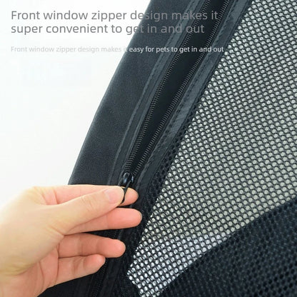 Large Dog Strollers Breathable Zipper Design Pet Cart Dogs Carrier Outdoor Travel Large Transportation Carts Adjustable Height