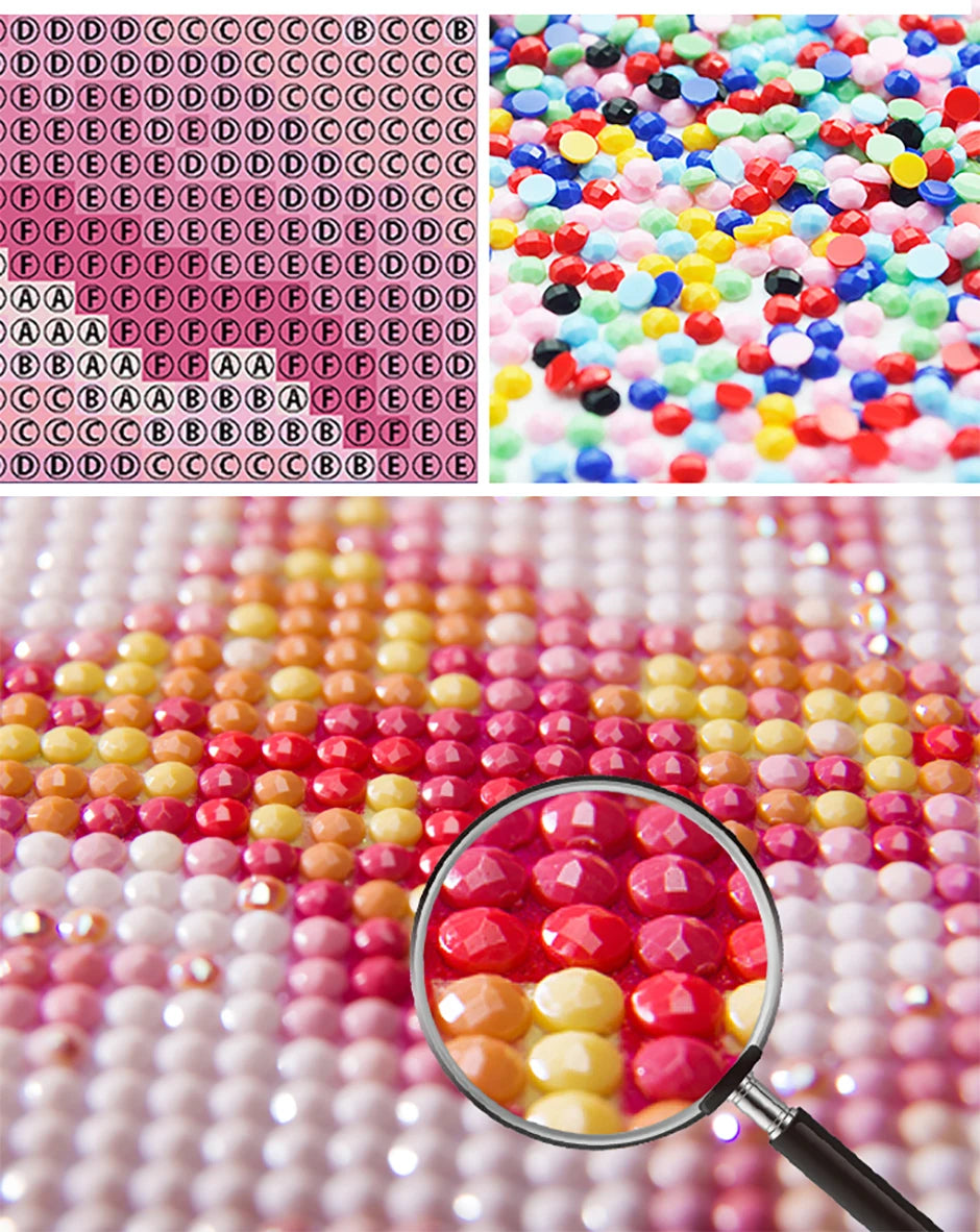 DIY Cartoon Diamond Painting AB Rhinestone Embroidery Landscape Mosaic Cross Stitch Handmade Art Set Children Room Decoration