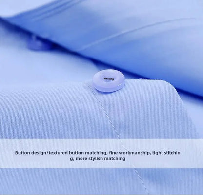 Men's Long-Sleeved Shirt Business Casual Solid Color Striped Plaid Spring Summer Free Ironing All Fit Tooling Comfortable