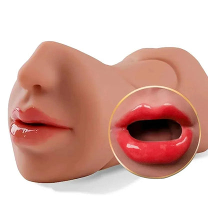 Realistic Vagina3 IN 1 Artificial Masturbator Cup Male Soft Pocket Pussy Deep Throat Oral Blowjob Silicone Massager Sex Toys