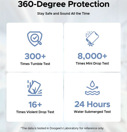 DOOGEE Blade10 Ultra Energy Rugged Phone Gemini AI 10.7mm Ultra-thin 6150mAh Battery Android 15 Widevine L1 Smartphone NFC