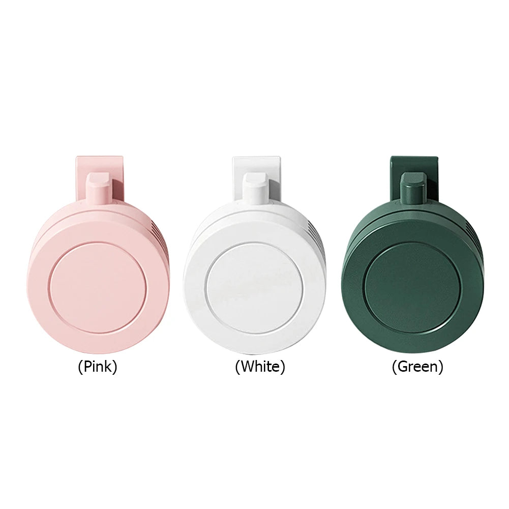 Mini Clip Fan Hanging Waist Neck Fan Girl Electric Air Cooling Fan 900mah USB Leafless Fan 3 Speeds Portable Cooler Air