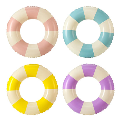 1PC Ins Style Macaron Inflatable Swimming Ring Adult Thickened Pool Float Summer Pool Party Water Toy