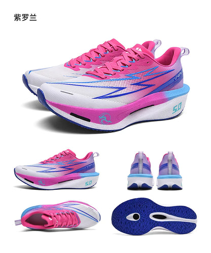 Running Shoes Men Sports Carbon Board Speciality Marathon Breathable Lightweight Women's Comfortable Athletic Nonskid Sneakers