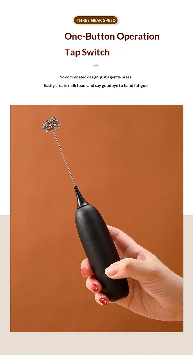 Handheld Electric Milk Frother, USB/Plug Electric Egg Beater, Multi-functional Drink Stirrer for Home Coffee, Milk Foam, Baking