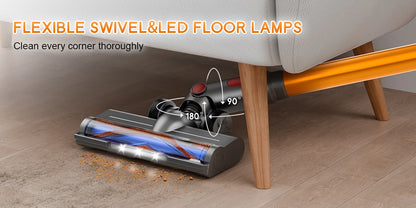 Honki 78KPA Cordless Vacuum Cleaner with LED High Power Strong Suction Wet and Dry Handheld Vacuum Cleaner for Pet Hair Carpet