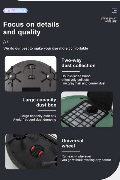 3 In 1 Smart Sweeping Robot Home Mini Sweeper Sweeping and Vacuuming Wireless Vacuum Cleaner Sweeping Robots For Home Use