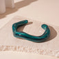 Fashion Unique Irregular Acrylic Cuff Bracelets for Women Simple Texture Multicolor Geometric Open Bangle Female Jewelry