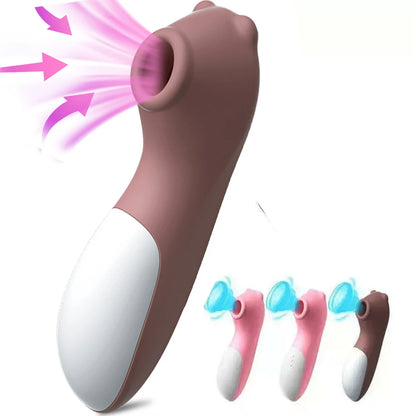 Powerful Clit Sucker Vibrator Tongue Vibrating Nipple Sucking Blowjob Clitoris Stimulator Etotic Sex Toys For Women Masturbators