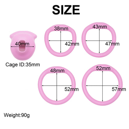Men's Small Lid Chastity Lock, Fake Girl CB Chastity Device, Embedded Lock Core, Invisible Lock Seat, Lightweight Chastity Lock