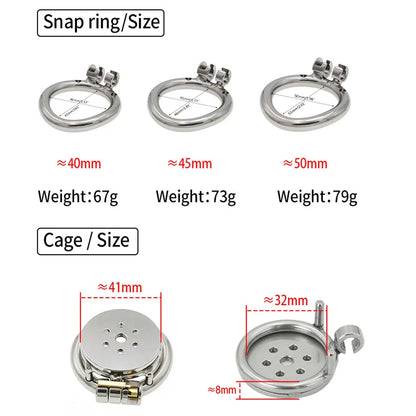 Urethral Inverted Negative Male Chastity Lock Flat Cock Cage with Metal Urethral Catheter for Couple Men Penis Ring Bondage BDSM