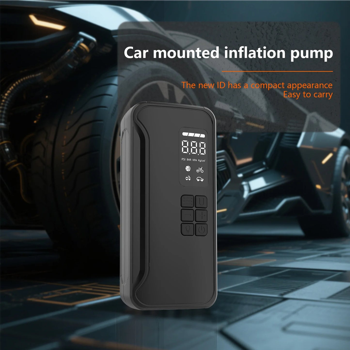 Wireless Air Pump 150psi Touch Screen/Key Portable Electric Tire Inflator For Car Bicycle Motorcycle Mini Air Compressor Injecto