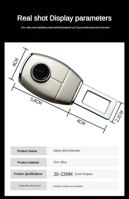 1/2/4 Pieces Car Seat Belt Clip Extender Alloy Seatbelt Lock Buckle Plug Auto Fastener Converter Clip Safety Belt Decoration