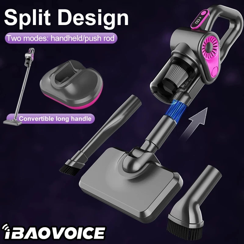 4-in-1 Cordless Stick Vacuum Cleaner 55000Pa Suction Power Powerful  Cordless Rechargeable Lithium Battery for Carpet Floor Pet