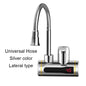 DMWD Tankless Electric Hot Water Heater Universal Hose Faucet Kitchen Instant Heating Tap Water Heater LED Temperature Display