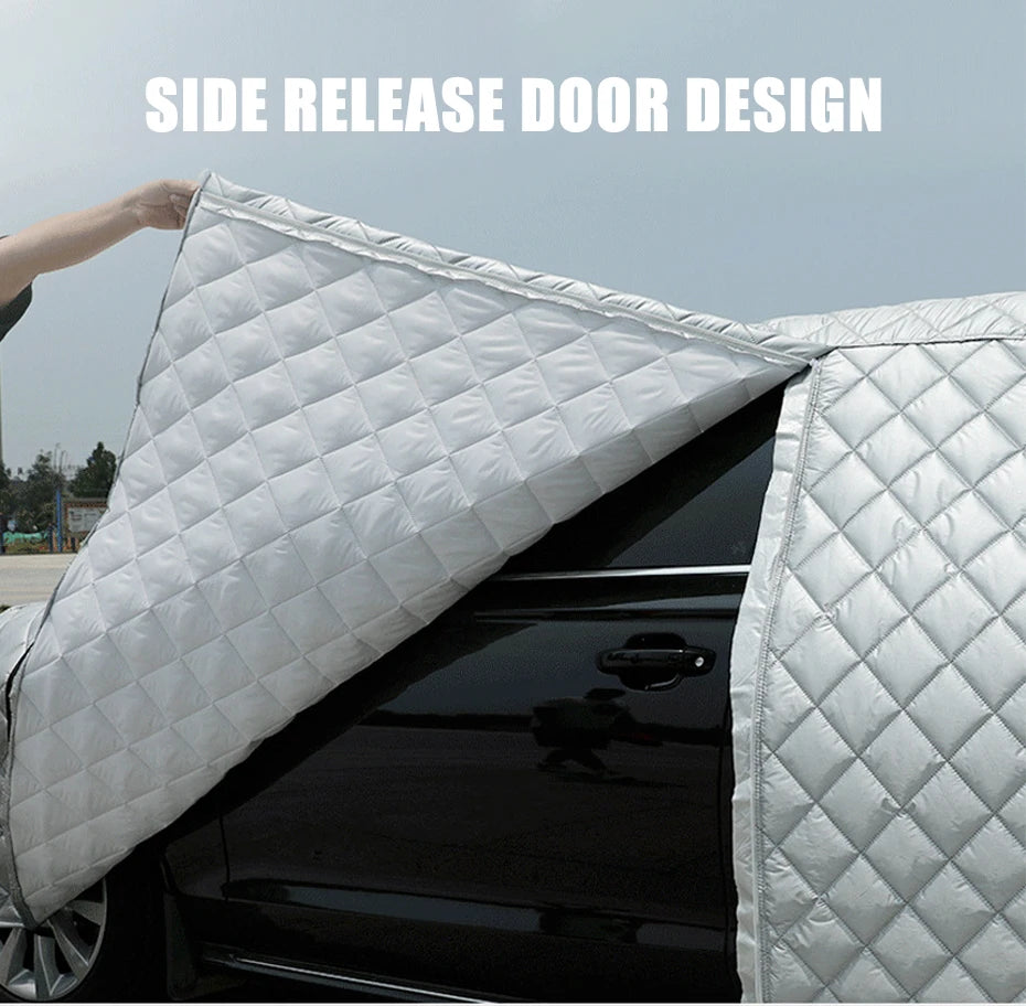 Car Covers Winter Warm Car Cover For Sun And Rain Protection Snow Hail Prevention Full Wrap Car Coats Cotton Fleece Thickened