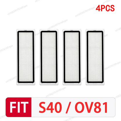 For Xiaomi S40 / OV81 Robot vacuum cleaner Accessories Main Side Brush Mop Cloth Hepa Filter Dust Bag Replacement Spare Parts