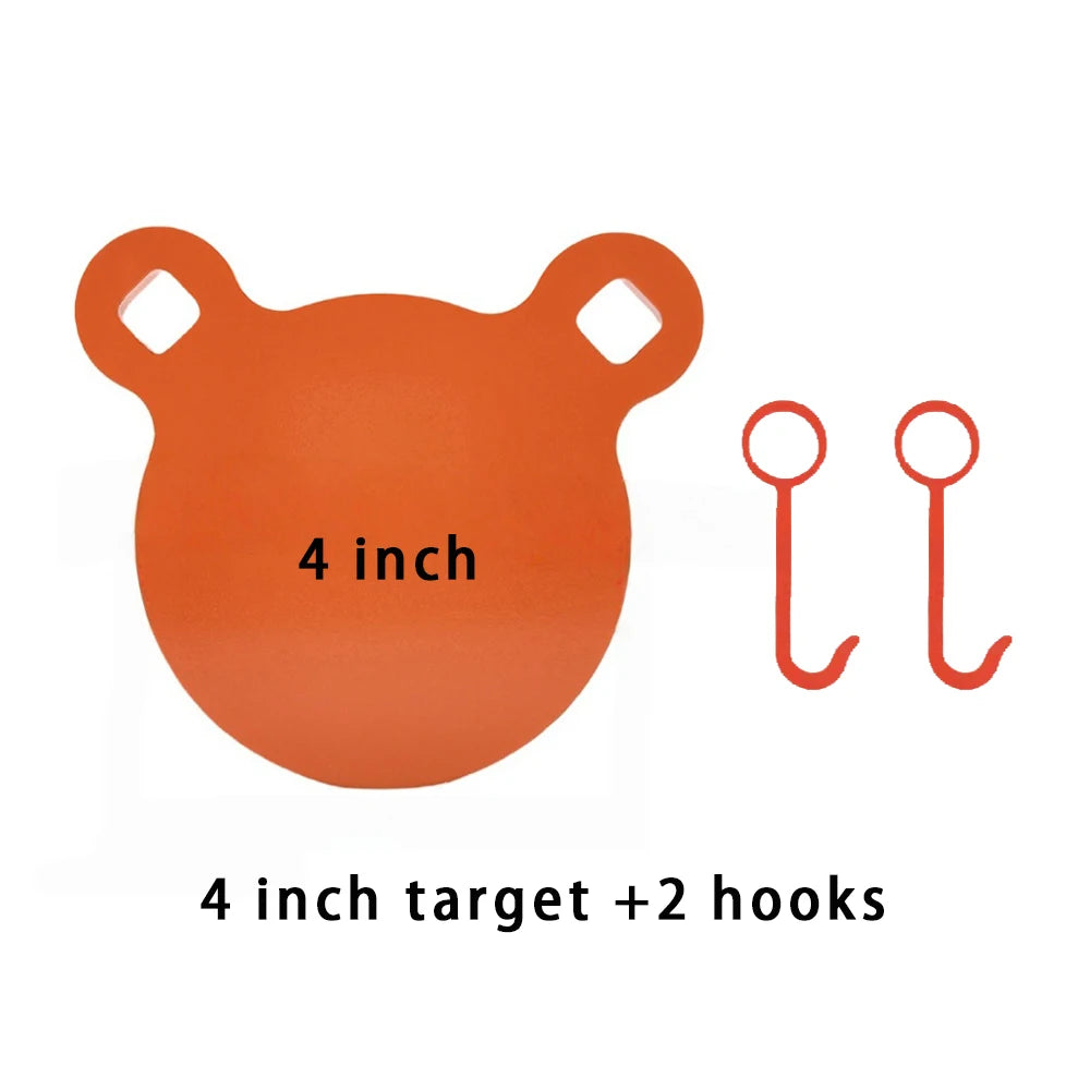 10mm thickness orange panda-shaped AR500 steel shooting practice target plate, suitable for live ammunition, strong and durable.