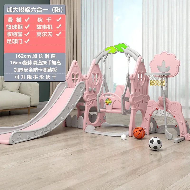 Tqh Children Slide Indoor Home Child Baby Slide and Swing Combination Baby Small Toy Family Amusement Park