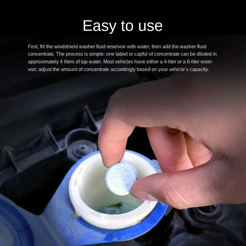 Solid Cleaner Car Windscreen Cleaner Effervescent Tablet Auto Wiper Glass Solid Cleaning Concentrated Tablets Detergent