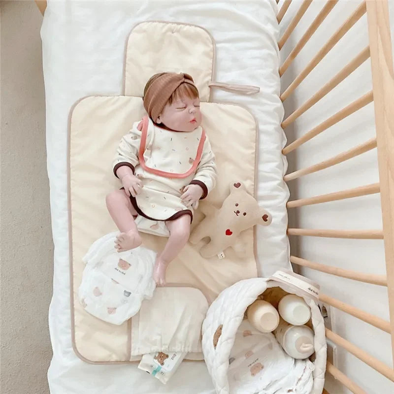 Foldable Baby Diaper Changing Pad Waterproof Newborn Nappy Changing Mat Travel Diaper Change Sheet Bedding Urine Pads Breathable