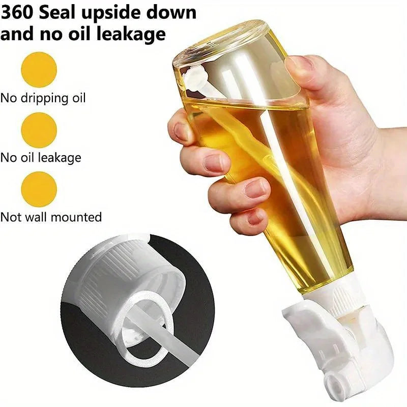 1pc New Oil Sprayer 200ML Glass Olive Oil Sprayer Bottle with Rotatable Nozzle Oil Spritzer Oil Mister for Air Fryer