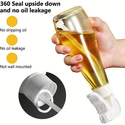 1pc New Oil Sprayer 200ML Glass Olive Oil Sprayer Bottle with Rotatable Nozzle Oil Spritzer Oil Mister for Air Fryer