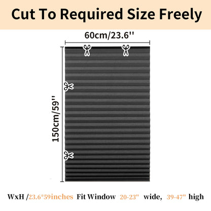 No Drill Blinds Stick on Curtains Blinds for Bedroom Kitchen Bathroom Windows Light Filtering Privacy Protection with Clips
